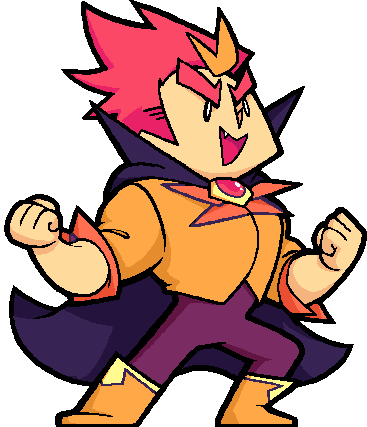 animated sprite of kaz from beastieball.  he's excited and laughing