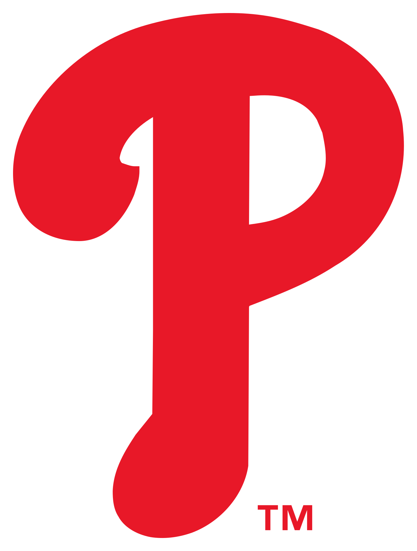 the philadelphia phillies cap insignia, a red stylized P